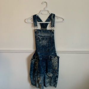 Overalls blue washed ripped